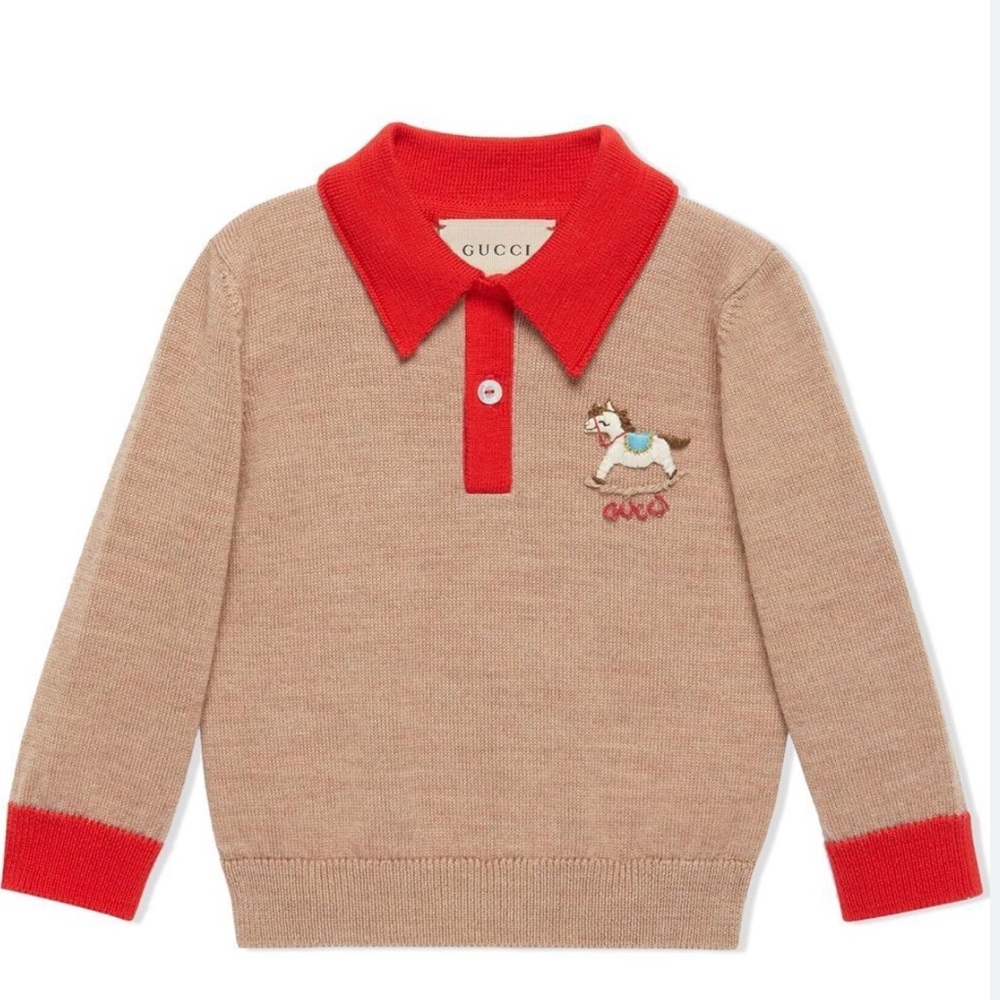 Gucci Wool Polo With Embroidery